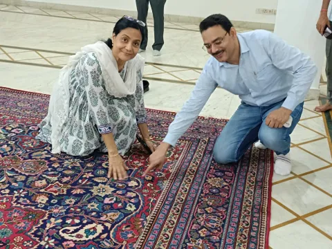 Former Gov. Jammu & kashmir Mr.Girish Chandra. Saxena ji&nbsp; &nbsp; &nbsp; &nbsp; &nbsp; &nbsp; &nbsp; Nephew&nbsp;Hon.Mrs.Gouri Saxena ji ( Left )M.F.&nbsp;Hasan&nbsp;(Right)